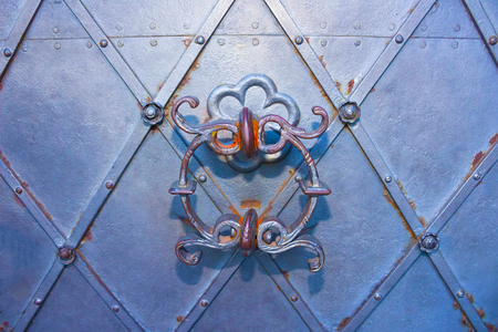 An old entrance door in Salzburg, Austria.の写真素材