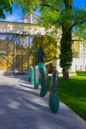 Salzburg, Austria - May 01, 2017: The Salzburg University facade in Austriaのeditorial素材