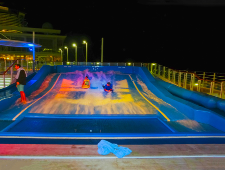 Barcelona, Spain - September 9, 2015: Royal Caribbean International, Allure of the Seasのeditorial素材