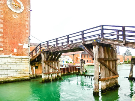 Entrance of the Arsenale. Venice, Italyの写真素材
