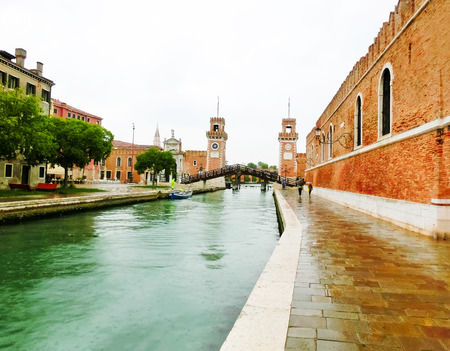 Entrance of the Arsenale. Venice, Italyの写真素材