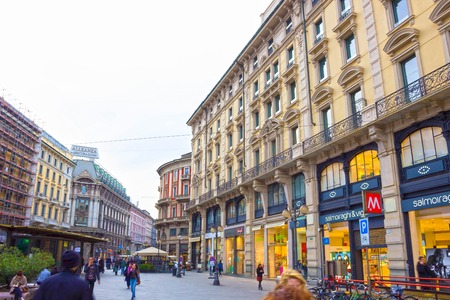 Milan, Italy - May 03, 2017: The people going at street in Italy, Europe, Milanのeditorial素材
