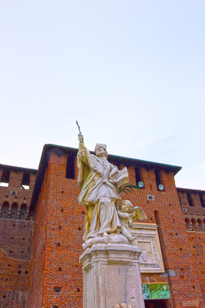 Milan, Italy - May 03, 2017: The Sforza s castle in Milanのeditorial素材