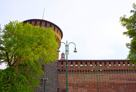 Sforza s castle in milanの写真素材