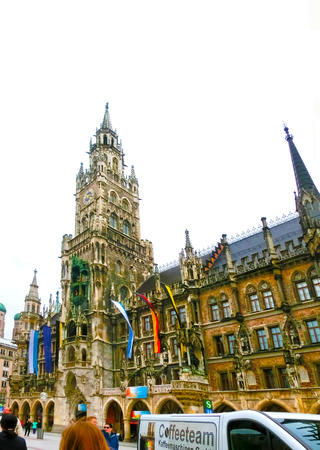 Munich, Germany - May 02, 2017: The famous old city hall at Munich at Germanyのeditorial素材