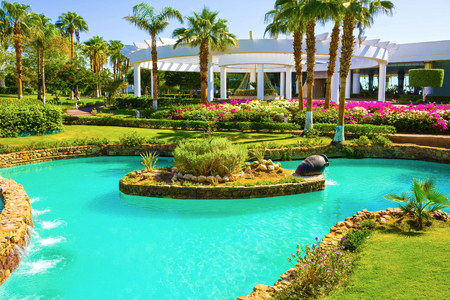 Sharm El Sheikh, Egypt - September 26, 2017: Buildings and Area Hotel Monter Carlo Resort Sharm El Sheikhのeditorial素材