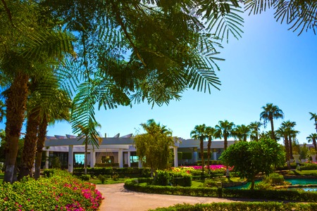 Sharm El Sheikh, Egypt - September 26, 2017: Buildings and Area Hotel Monter Carlo Resort Sharm El Sheikhのeditorial素材