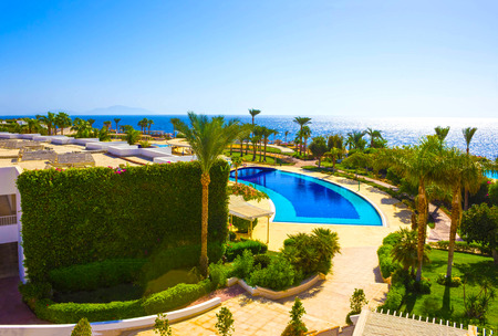 Sharm El Sheikh, Egypt - September 26, 2017: Buildings and Area Hotel Monter Carlo Resort Sharm El Sheikhのeditorial素材