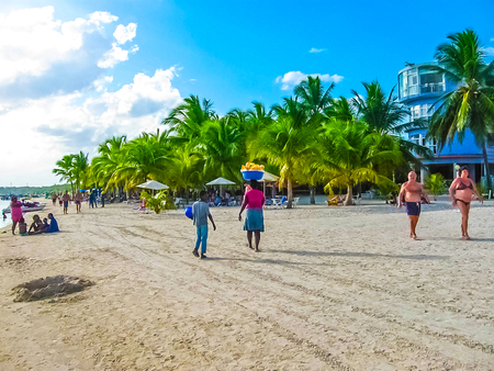 Boca Chica, Dominican Republic - February 12, 2013: Dominican Republic. Boca Chica. Beach, summer, sun, seaのeditorial素材