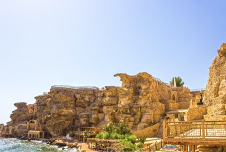 Sharm El Sheikh, Egypt - September 24, 2017: The view of luxury hotel Dreams Beach Resort Sharm 5...