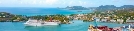 Saint Lucia - May 12, 2016: The Carnival Cruise Ship Fascination at dockのeditorial素材