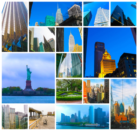 New York City Manhattan view with skyscrapersの写真素材