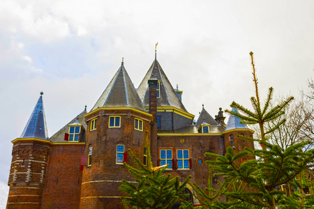 Medieval building  De Waag in Amsterdam the Netherlandsの写真素材