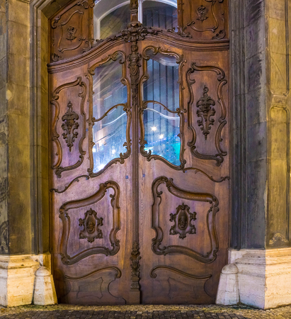 Old door in the Pragueの写真素材