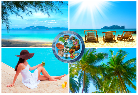 The holiday time, summer, beach, travel, vacation, sea conceptの写真素材