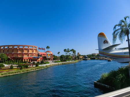 Orlando, USA - May 8, 2018: The Hard Rock Cafe at Universal City Walk in Orlando, USA on May 8,...