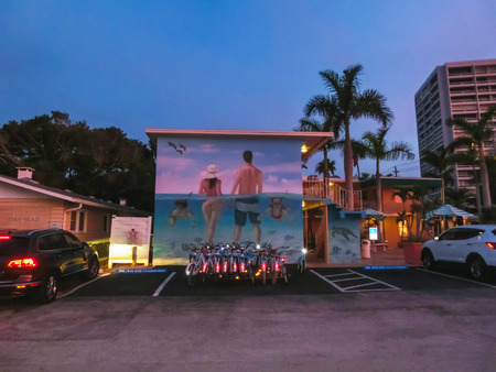 Siesta Key, USA - May 11, 2018: The beach hotel or Siesta beach resort and suites at Siesta Key at Florida, USAのeditorial素材