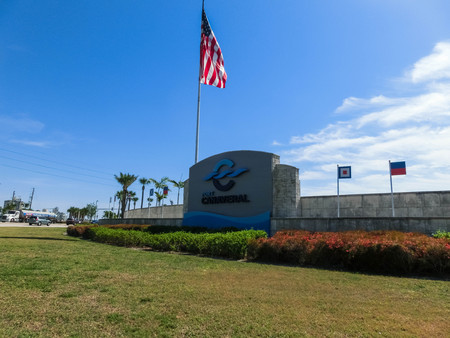 Cape Canaveral, USA - April 29, 2018: The welcome sign at Port Canaveral at Cape Canaveral at Florida, USAのeditorial素材