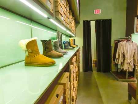 Orlando, USA - May 8, 2018: UGG store at store in shopping mall Orlando premium outlet at Orlando,...