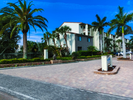 Siesta Key, USA - May 11, 2018: The beach hotel or Siesta beach resort and suites at Siesta Key at Florida, USAのeditorial素材