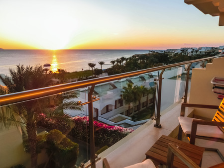 Sharm El Sheikh, Egypt - December 31, 2018:Tropical luxury Xperience Sea Breeze Resort on Red Sea...