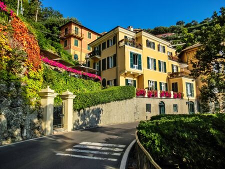 The villas near Portofino in Italy at summer. Liguriaの写真素材