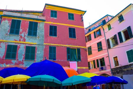 beach in Vernazza town, Cinque Terre National Parkの写真素材