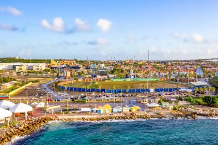 The Island Curacao is a tropical paradise in the Antilles in the Caribbean sea with beautiful architecture, beaches.の写真素材