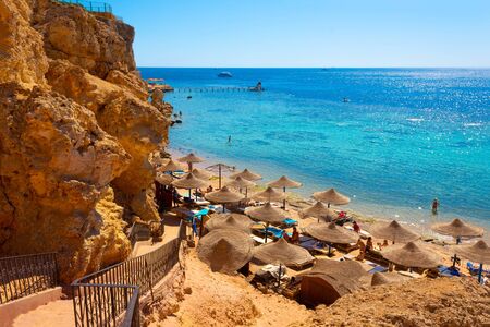 Reefs on Red sea beach resort in Egypt