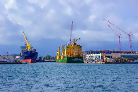 The view Port Everglades at Ft. Lauderdale, Floridaのeditorial素材
