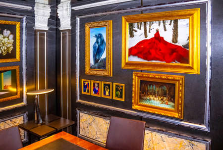 Fort Lauderdale - December 9, 2019: The fragment of interior of Holland America cruise ship Eurodam at seaport Port Everglades at Fort Lauderdale, Floridaのeditorial素材