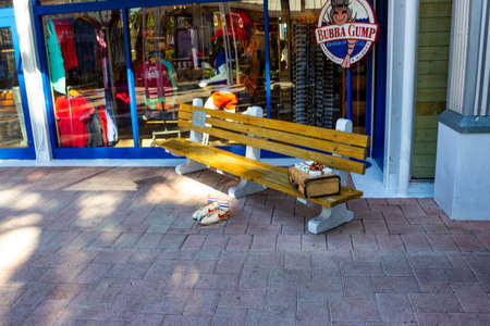 Miami, USA - November 30, 2019: A Bubba Gump shrimp company at Miami, USA on November 30, 2019のeditorial素材