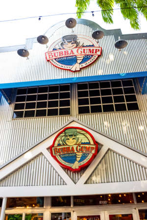 Miami, USA - November 30, 2019: A Bubba Gump shrimp company at Miami, USA on November 30, 2019のeditorial素材