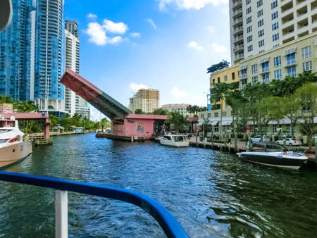 Fort Lauderdale - December 1, 2019: Cityscape of Ft. Lauderdale, Florida showing the beach and condominiumsのeditorial素材