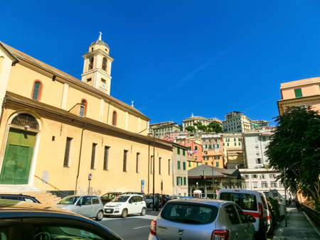 Genoa, Liguria, Italy - September 11, 2019: The people in the central street in the city centerのeditorial素材