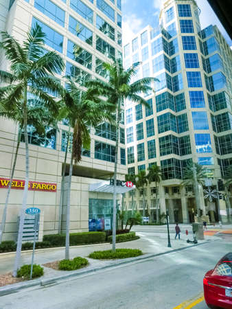 Fort Lauderdale - December 11, 2019: Fort Lauderdale beach near Las Olas Boulevard with modern buildingsのeditorial素材