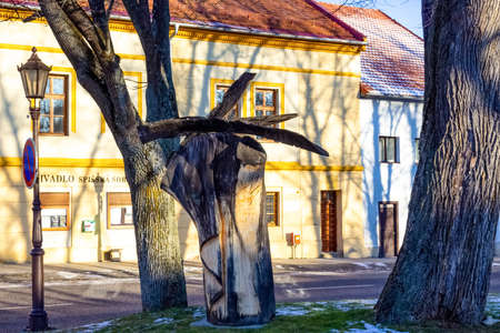 Poprad, Slovakia - January 01, 2020: The ancient Slovak city Spisska Sobota at Poprad, Slovakia on January 01, 2020のeditorial素材