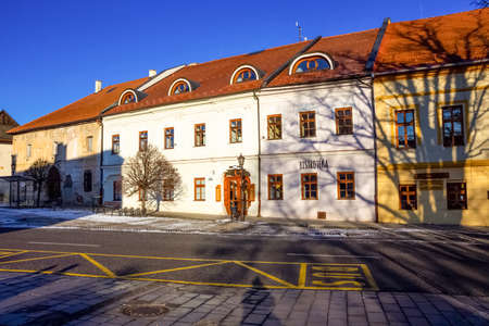 Poprad, Slovakia - January 01, 2020: The ancient Slovak city Spisska Sobota at Poprad, Slovakia on January 01, 2020のeditorial素材