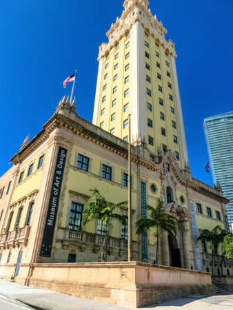 Miami, USA - November 30, 2019: The Freedom Tower during day. The Freedom Tower is a building designed by Schultze and Weaver. It is currently used as a contemporary art museumのeditorial素材
