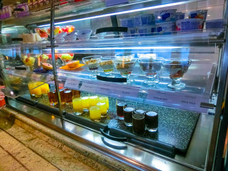 Gatun lake, Panama - December 5, 2019: Dining Room Buffet aboard Holland America cruise ship Eurodamのeditorial素材