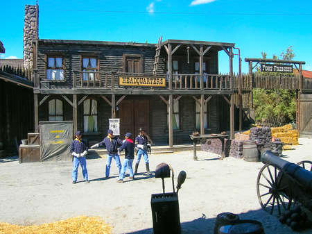 Salou, Costa Dorada, Spain - May 14, 2007: The show at Port Aventura theme Park in Salou, Spain. It was built in 1995 by a British corporation Tussauds Group and resold in 1997 of Universal Studios.のeditorial素材