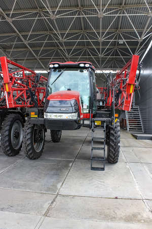 Kyiv, Ukraine - June 16, 2020: The self-propelled sprayer Tecnova at Kyiv, Ukraine on June 16, 2020