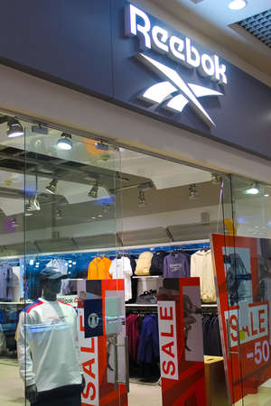 Kiyv, Ukraine - August 2, 2020: Reebok Center in Caravan Mall on August 2, 2020. Caravan Mall is one...