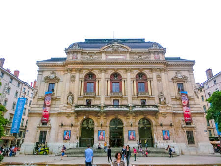 Lyon, France - June 16, 2016: Theater des Celestins at day at Lyon, France on June 16, 2016:
