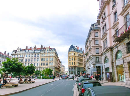 Lyon, France - June 16, 2016: The Jacobin's place in Lyon, France on June 16, 2016のeditorial素材