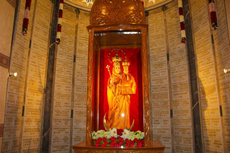 Lyon, France - June 16, 2016: interior of Notre Dame de Fourviers at Lyon, France on June 16, 2016のeditorial素材