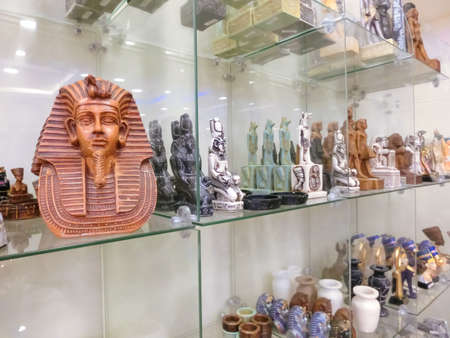 Sharm El Sheikh, Egypt - September 15, 2020: The local gift shop in Egyptian souvenir shop at Sharm El Sheikh, Egypt on September 15, 2020のeditorial素材