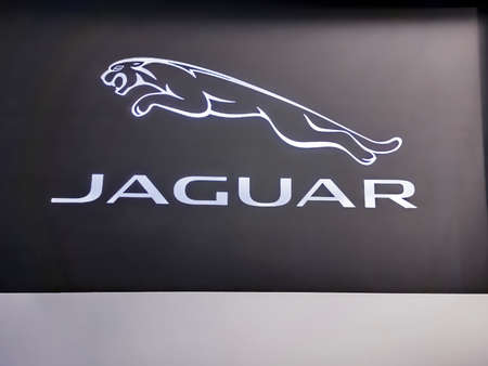 Kyiv, Ukraine - August 17, 2020: The Jaguar car logo at Kyiv, Ukraine on August 17, 2020