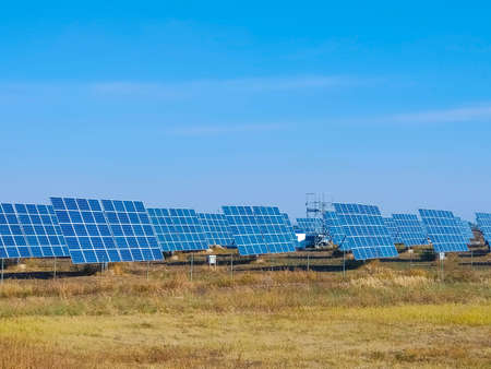 The Solar Panels station at Ukraine. Use solar power, solar panels in your garden.