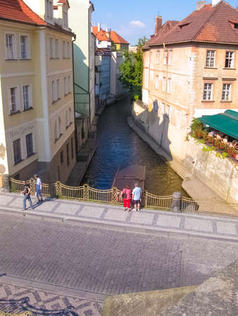 Prague, Czech Republic - 26 June, 2010: The hotel Certovka at house of old architecture in old town at Prague, Czech Republic on 26 June, 2010.のeditorial素材